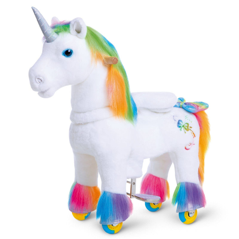 PonyCycle Unicorn Ride On Toy Rainbow Model X | Wayfair